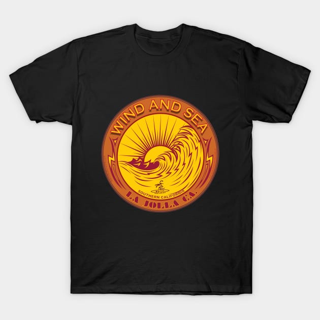 WIND AND SEA SURFING LA JOLLA CALIFORNIA T-Shirt by Larry Butterworth